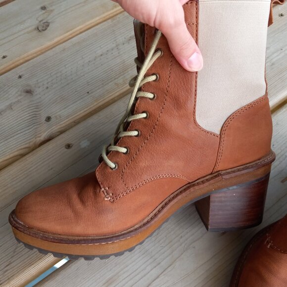 Kelsi Dagger Parkway Lace Up Leather Ankle Booties - Picture 8 of 10